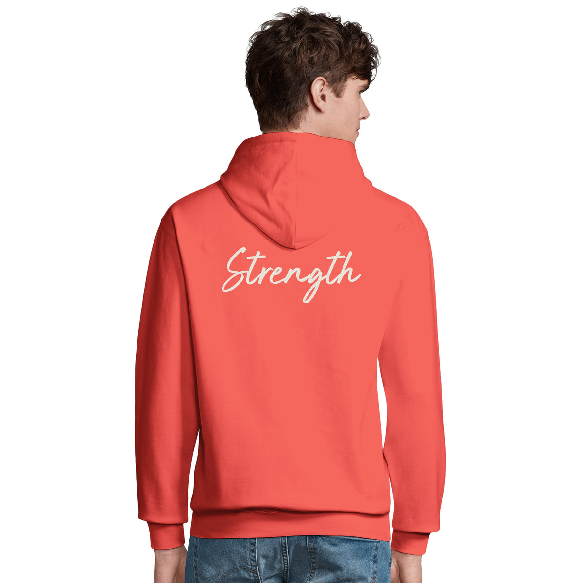 Strength - "Misty Mind" Hoodie pop orange 5