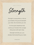 Strength Word of Intention Framed print 13x18 cm / 5x7″ Wood frame Linen paper