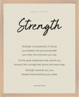 Strength Word of Intention Framed print 40x50 cm / 16x20″ Wood frame Linen paper