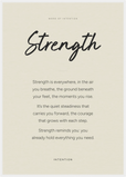 Strength Word of Intention Framed print A1 (59.4 x 84.1  cm) White frame Linen paper