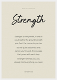 Strength Word of Intention Framed print A2 (42 x 59.4  cm) White frame Linen paper