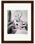 Synch'd Hands Framed print 13x18 cm / 5x7″ Dark wood frame 48