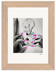 Synch'd Hands Framed print 13x18 cm / 5x7″ Wood frame 33