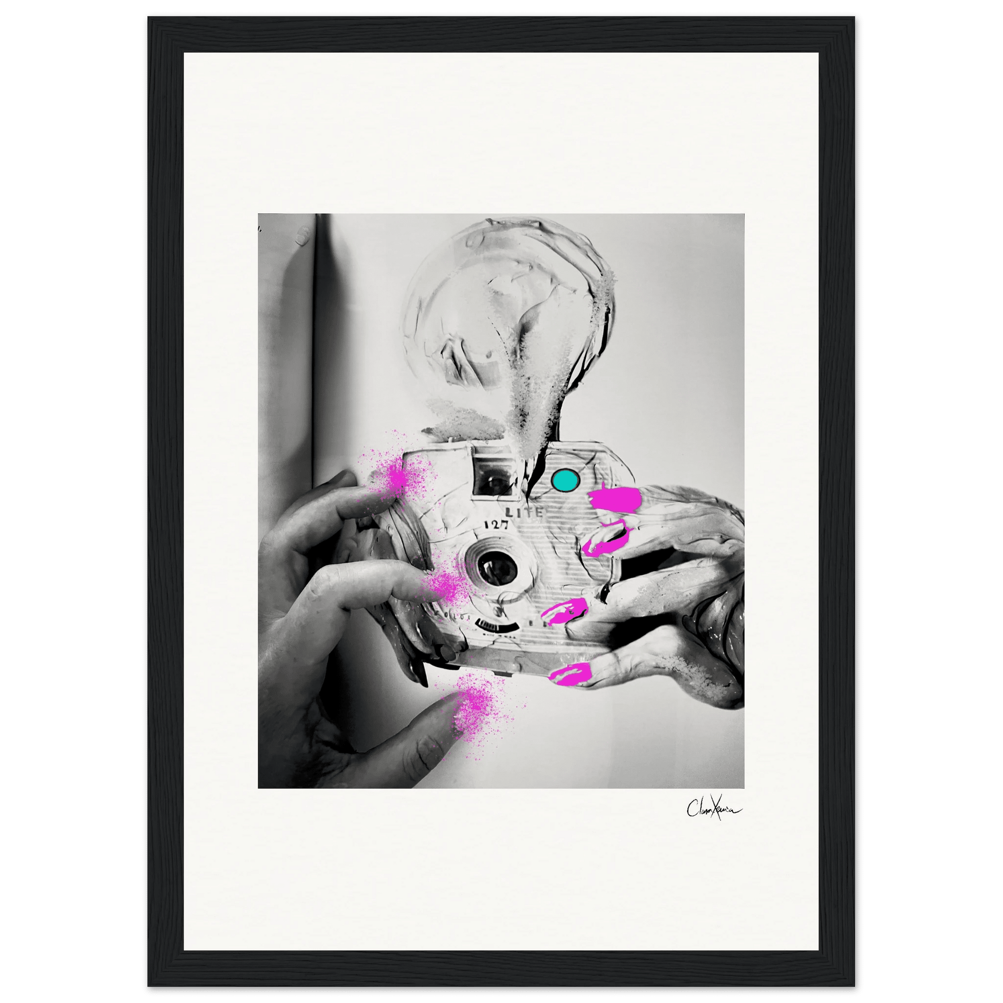 Synch'd Hands Framed print 21x29.7 cm / 8x12" Black frame 76
