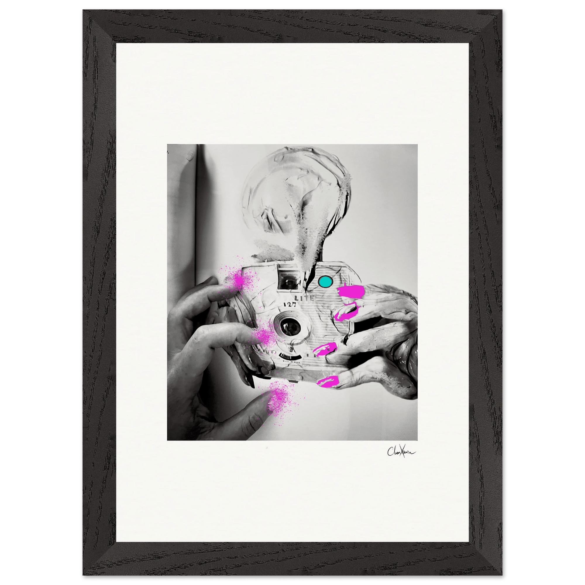 Synch'd Hands Framed print 21x29.7 cm / 8x12" Black frame 53