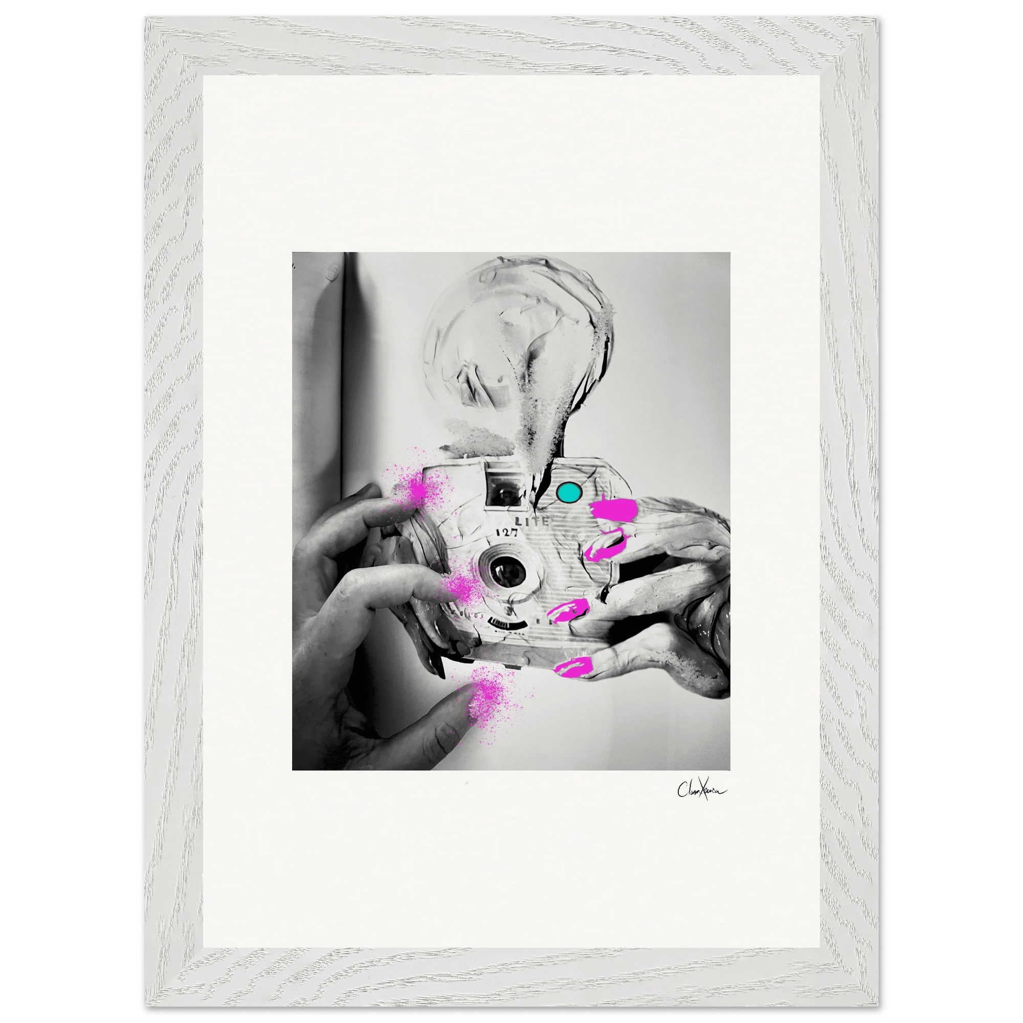 Synch'd Hands Framed print 21x29.7 cm / 8x12" White frame 20