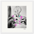 Synch'd Hands Framed print 30x30 cm / 12x12″ White frame 8