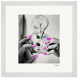 Synch'd Hands Framed print 30x30 cm / 12x12″ White frame 12