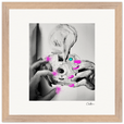 Synch'd Hands Framed print 30x30 cm / 12x12″ Wood frame 38