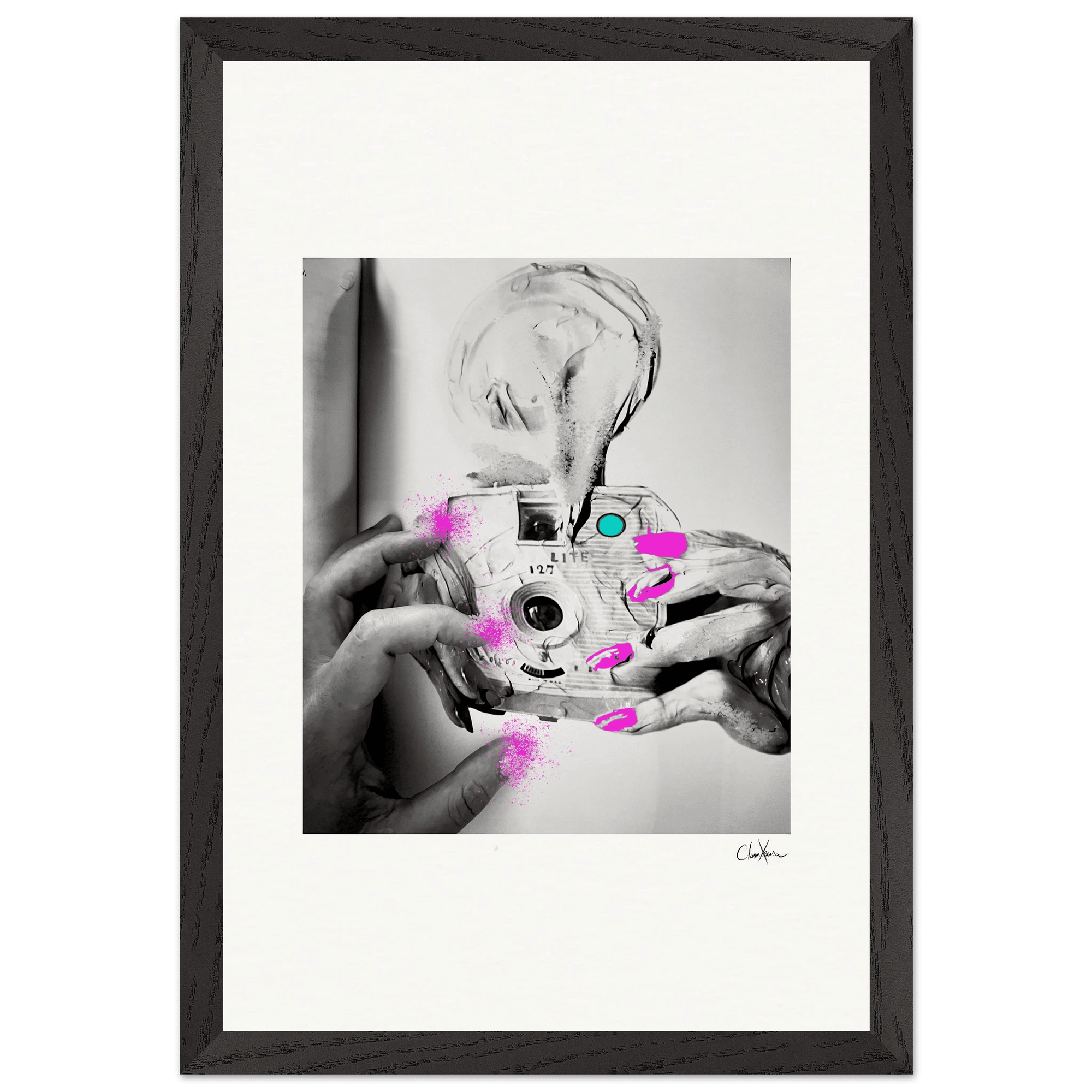 Synch'd Hands Framed print 30x45 cm / 12x18″ Black frame 62