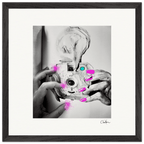 Synch'd Hands Framed print 40x40 cm / 16x16″ Black frame 47