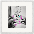 Synch'd Hands Framed print 40x40 cm / 16x16″ White frame 16