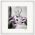 Synch'd Hands Framed print 40x40 cm / 16x16″ White frame 16