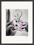 Synch'd Hands Framed print 45x60 cm / 18x24″ Black frame 59