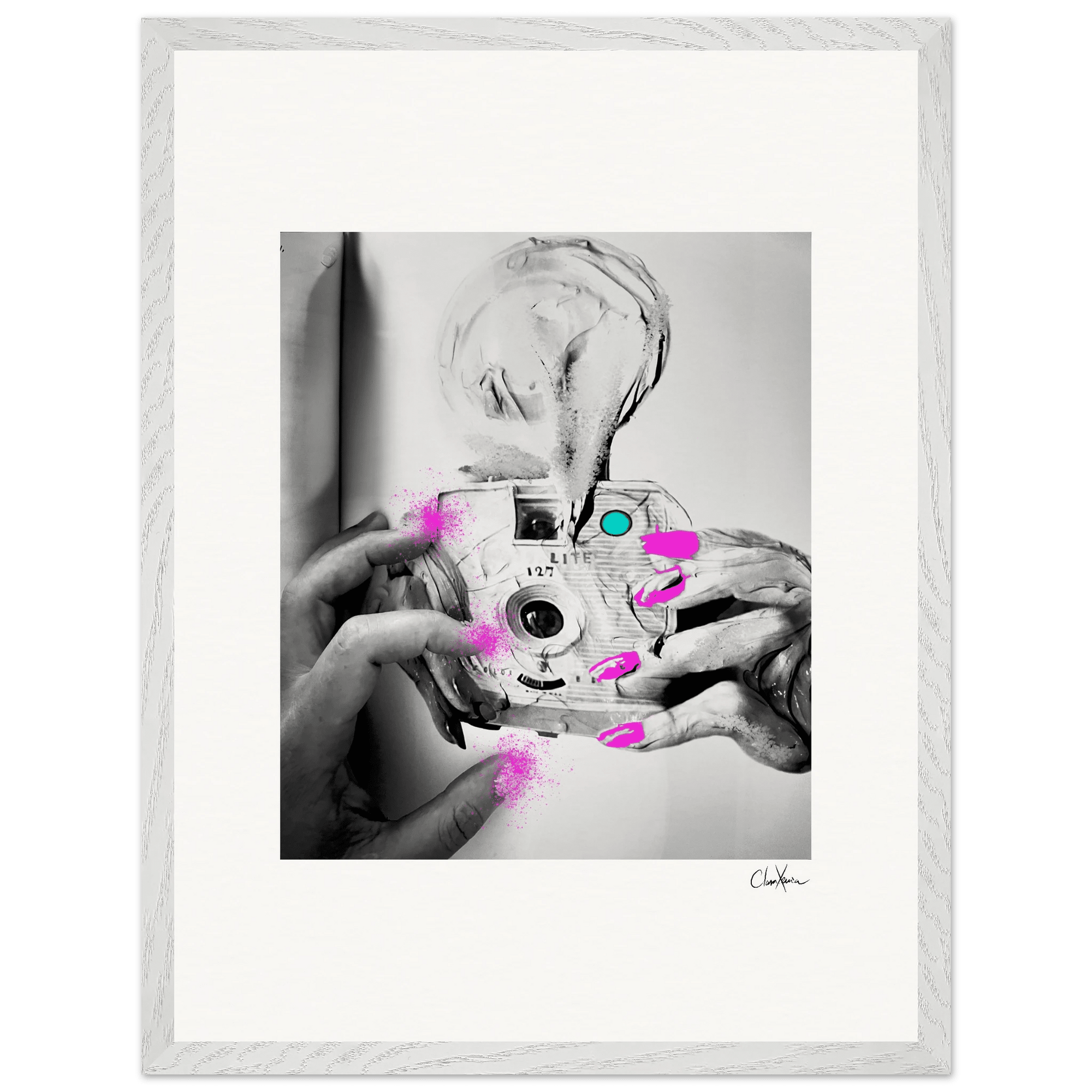 Synch'd Hands Framed print 45x60 cm / 18x24″ White frame 22