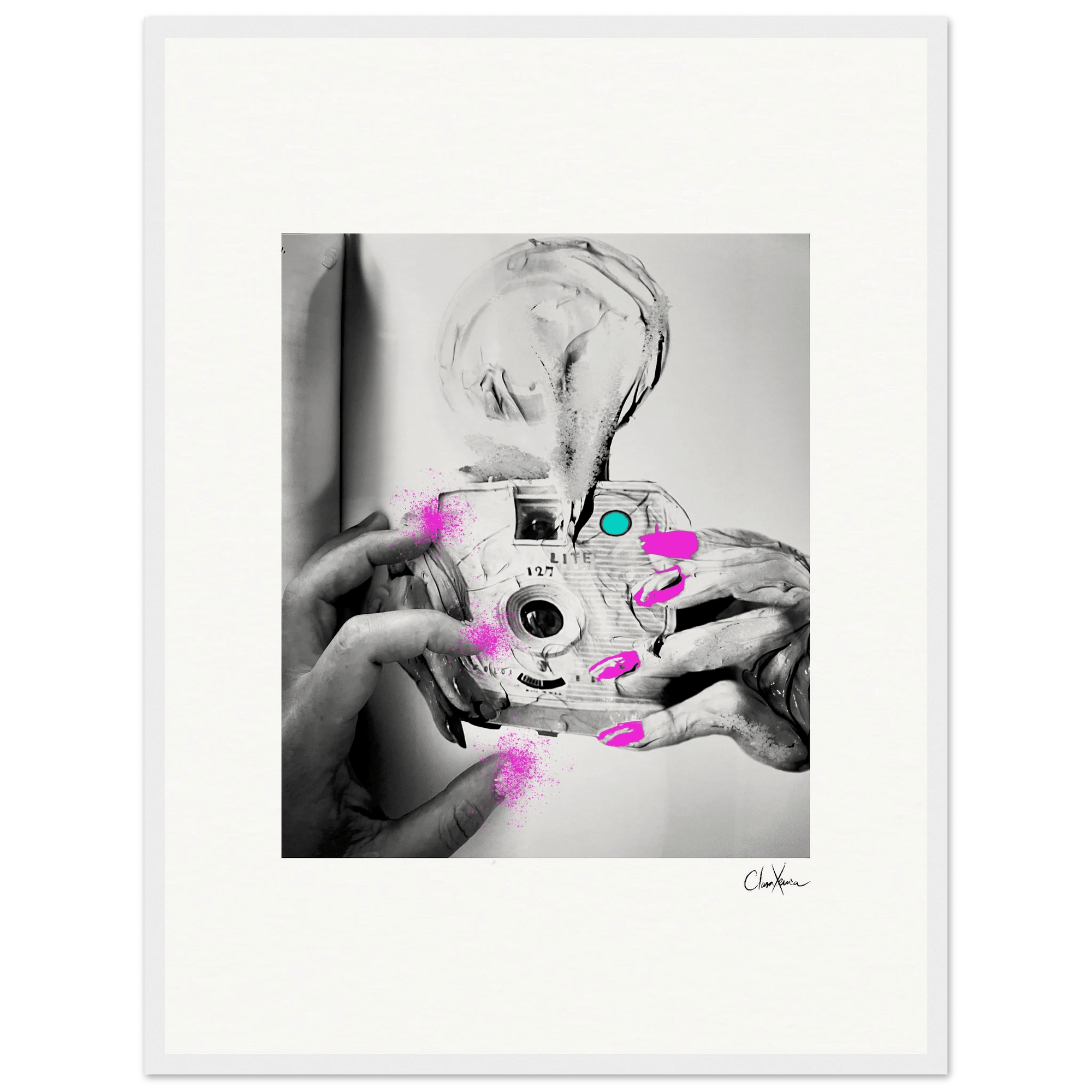 Synch'd Hands Framed print 45x60 cm / 18x24″ White frame 7