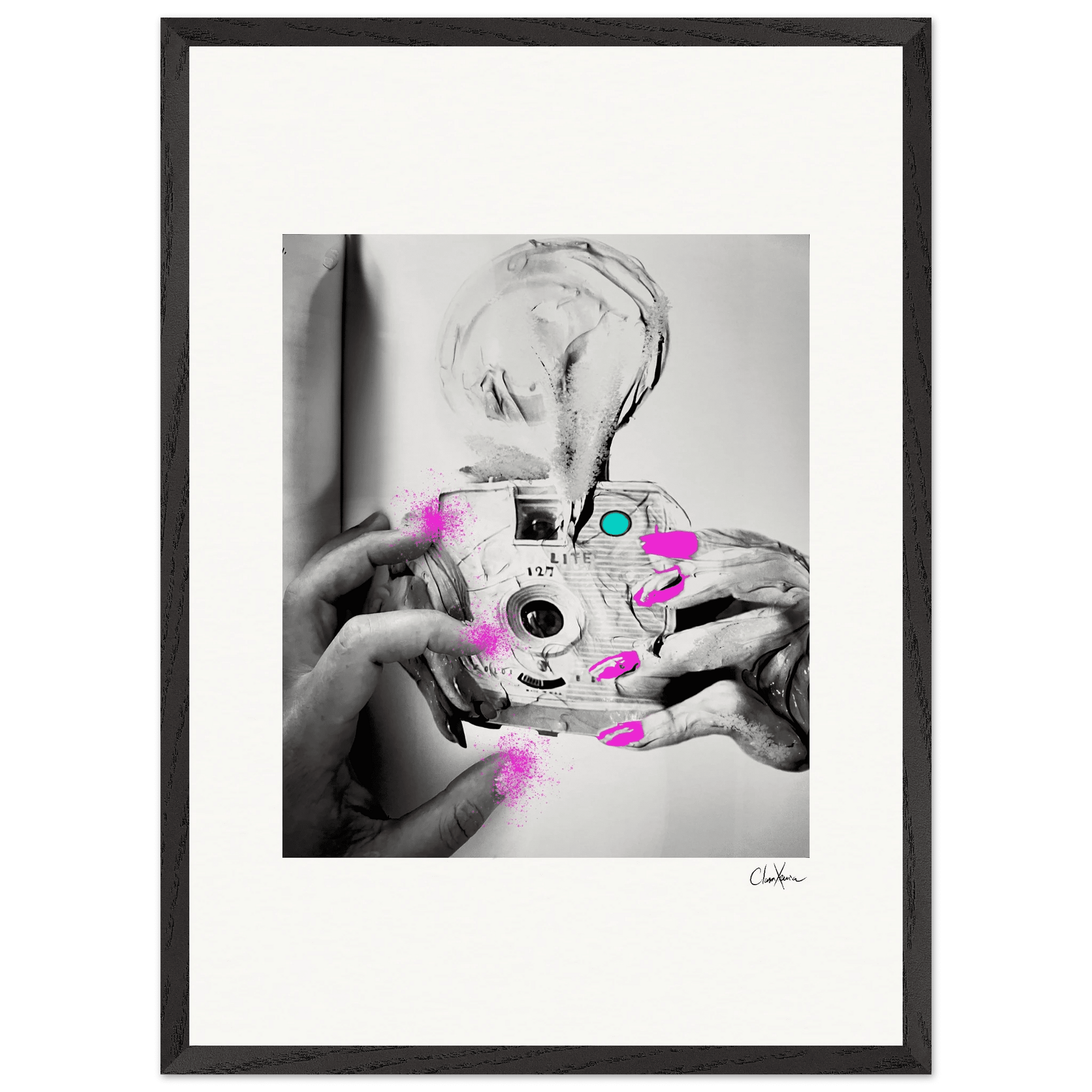Synch'd Hands Framed print 50x70 cm / 20x28″ Black frame 56