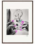 Synch'd Hands Framed print 50x70 cm / 20x28″ Dark wood frame 45