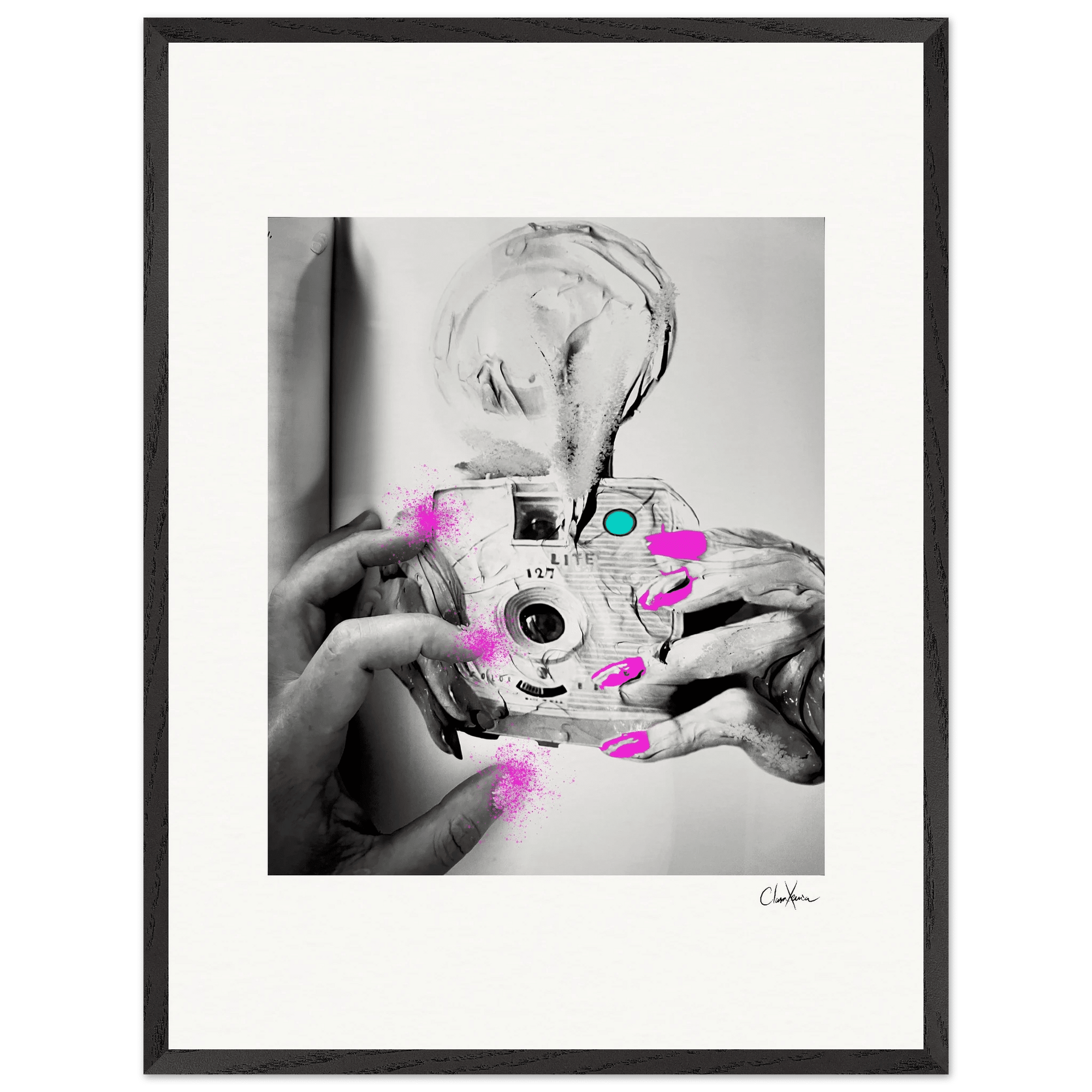 Synch'd Hands Framed print 60x80 cm / 24x32″ Black frame 63
