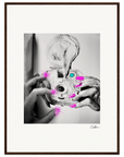 Synch'd Hands Framed print 60x80 cm / 24x32″ Dark wood frame 52