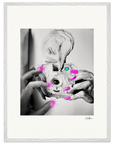 Synch'd Hands Framed print 60x80 cm / 24x32″ White frame 18