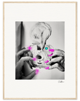 Synch'd Hands Framed print 60x80 cm / 24x32″ Wood frame 32