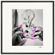 Synch'd Hands Framed print 70x70 cm / 28x28″ Black frame 61