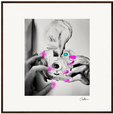 Synch'd Hands Framed print 70x70 cm / 28x28″ Dark wood frame 42