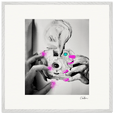 Synch'd Hands Framed print 70x70 cm / 28x28″ White frame 19