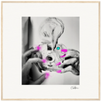 Synch'd Hands Framed print 70x70 cm / 28x28″ Wood frame 38