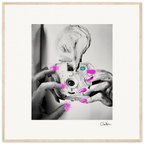 Synch'd Hands Framed print 70x70 cm / 28x28″ Wood frame 38