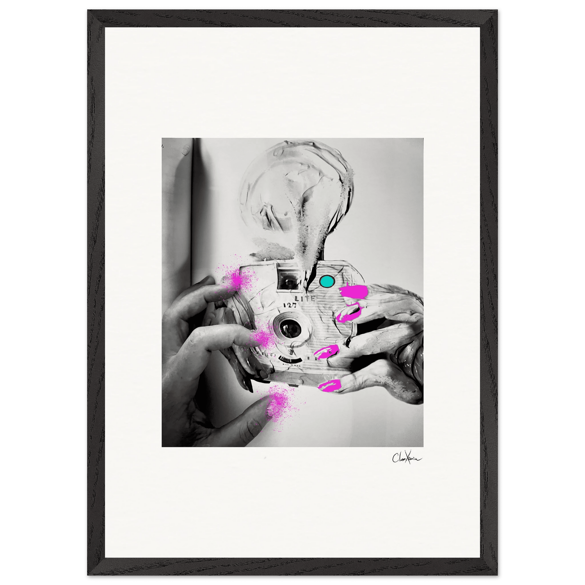 Synch'd Hands Framed print A2 (42 x 59.4 cm) Black frame 58