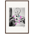 Synch'd Hands Framed print A2 (42 x 59.4 cm) Dark wood frame 50