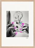 Synch'd Hands Framed print A2 (42 x 59.4  cm) Wood frame 39