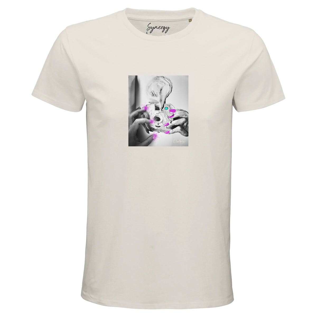 Synergy - "Synch'd Hands" T-shirt Off White 1