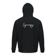 Synergy Synch'd Hands Organic Unisex Hoodie Black flat back