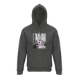 Synergy Synch'd Hands Organic Unisex Hoodie charcoal melange flat front