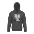 Synergy Synch'd Hands Organic Unisex Hoodie charcoal melange flat front