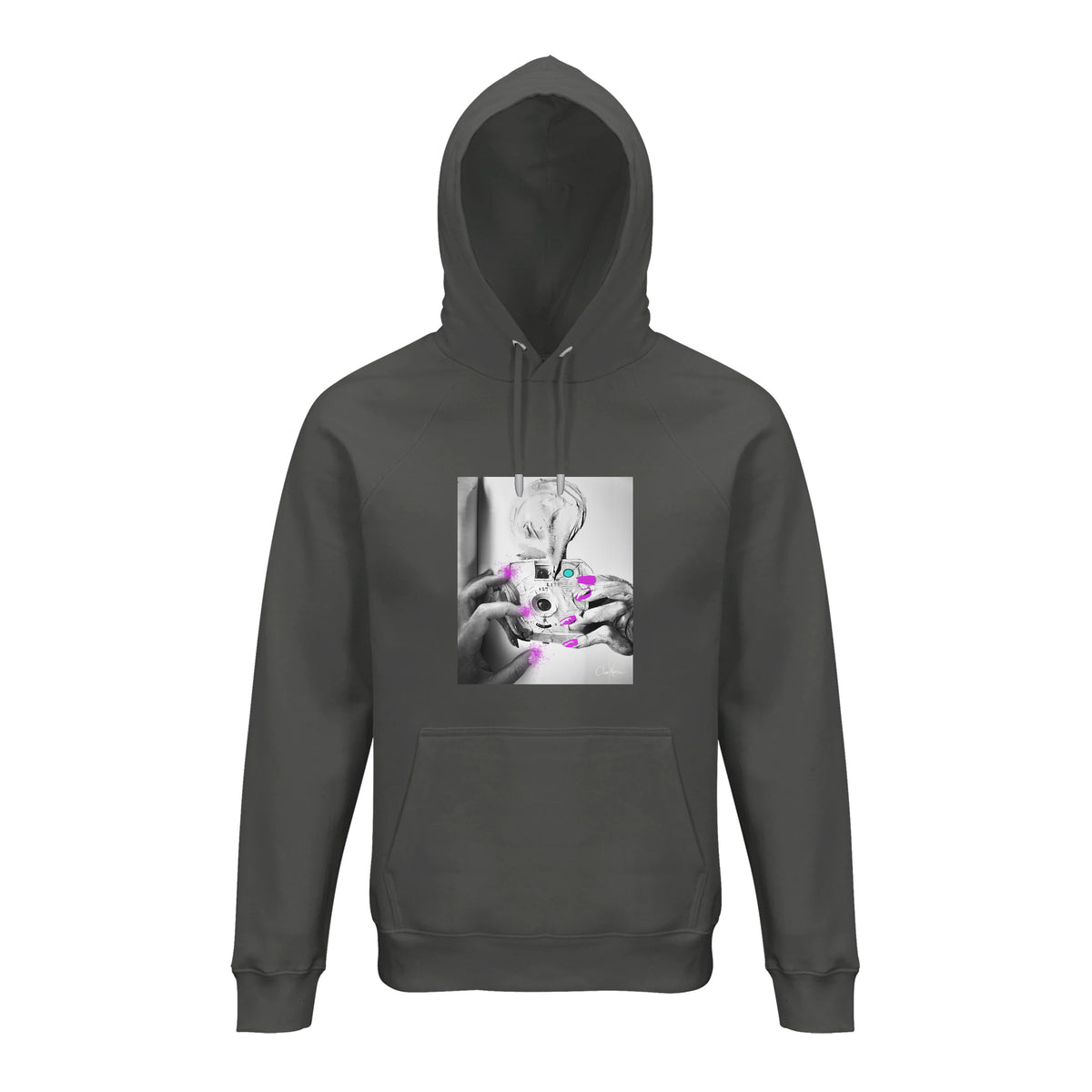 Synergy - "Synch'd Hands" Hoodie charcoal melange 1