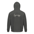 Synergy Synch'd Hands Organic Unisex Hoodie charcoal melange flat back