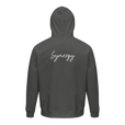 Synergy Synch'd Hands Organic Unisex Hoodie charcoal melange flat back