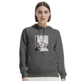 Synergy Synch'd Hands Organic Unisex Hoodie charcoal melange second model front