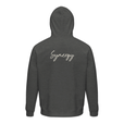 Synergy Synch'd Hands Organic Unisex Hoodie Grey Melange flat back