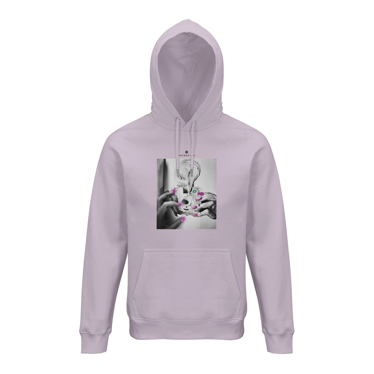 Synergy Synch'd Hands Organic Unisex Hoodie lilak flat front