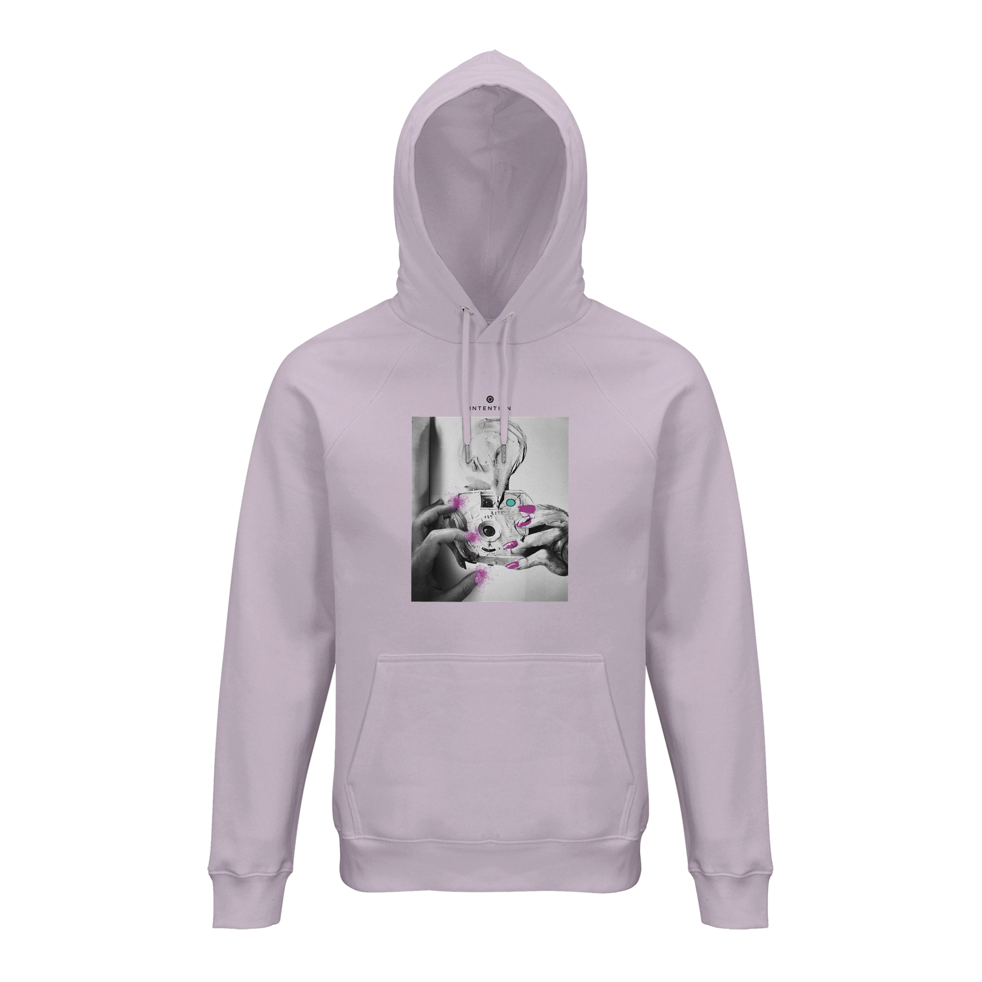 Synergy Synch'd Hands Organic Unisex Hoodie lilak flat front