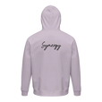 Synergy Synch'd Hands Organic Unisex Hoodie lilak flat back
