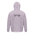 Synergy Synch'd Hands Organic Unisex Hoodie lilak flat back