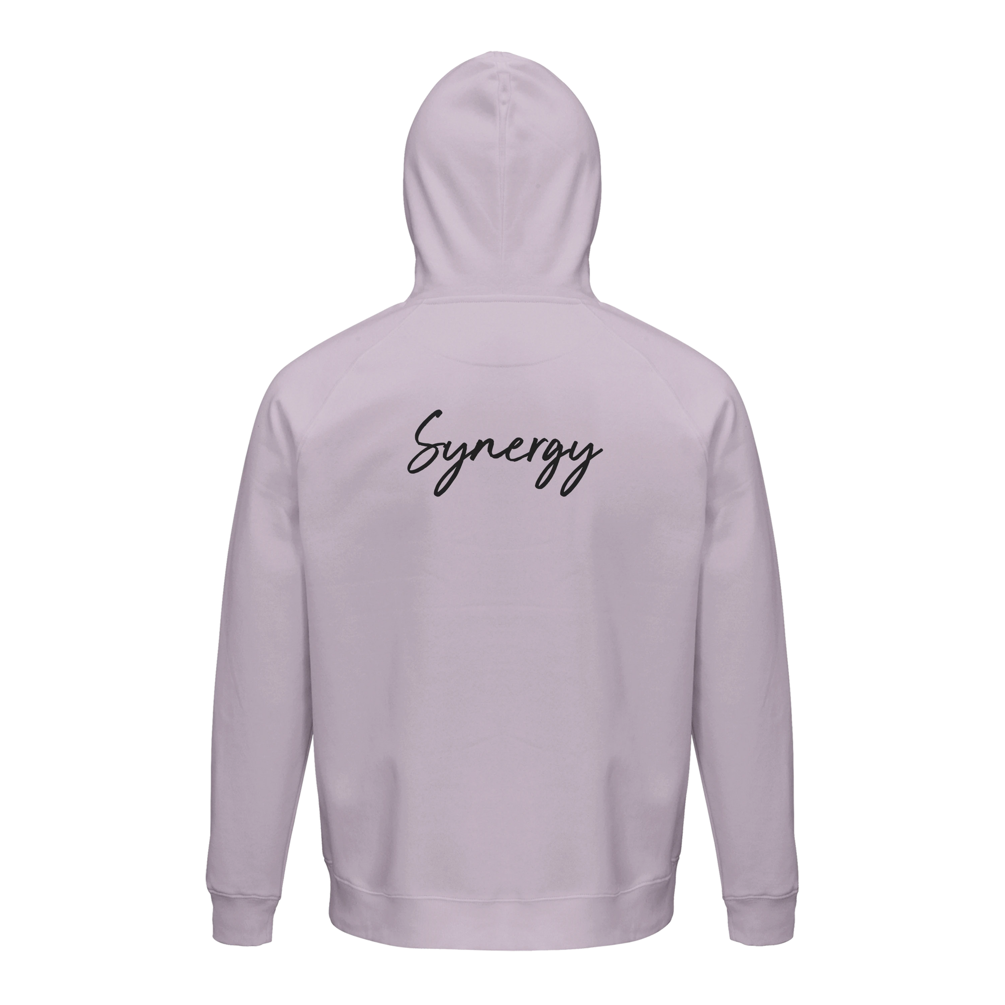 Synergy Synch'd Hands Organic Unisex Hoodie lilak flat back