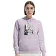 Synergy Synch'd Hands Organic Unisex Hoodie lilak second model front