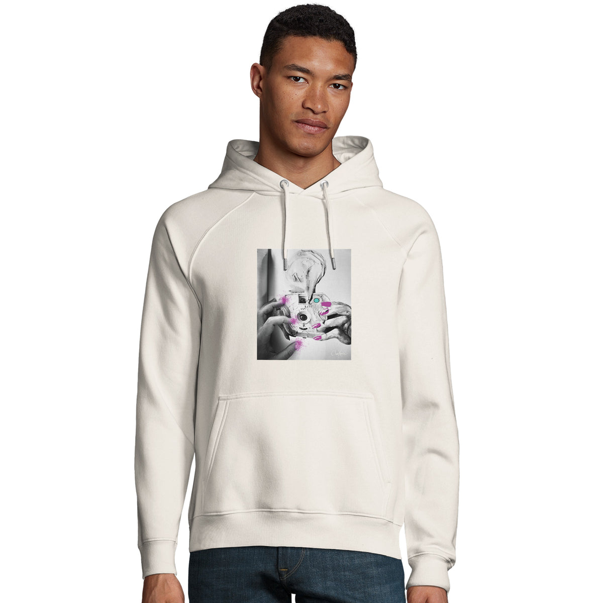 Synergy - "Synch'd Hands" Hoodie Off White 3